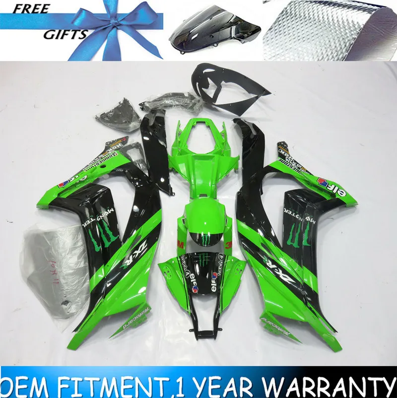 ZXMT мотоцикл обтекатель комплект кузов подходит для Kawasaki ninja ZX10R 2011- 12 13 14 ABS впрыска УФ светильник технология отверждения - Цвет: as picture shows