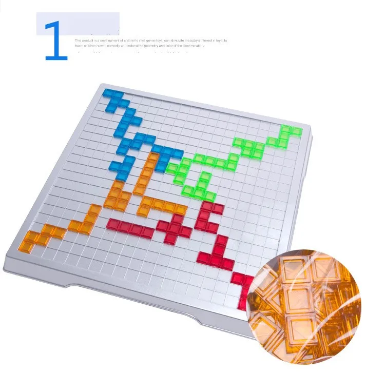 Развивающая игра Blokus, обучающая игра 484 квадратов, легко играть для детей, русская коробка серии, игры в помещении