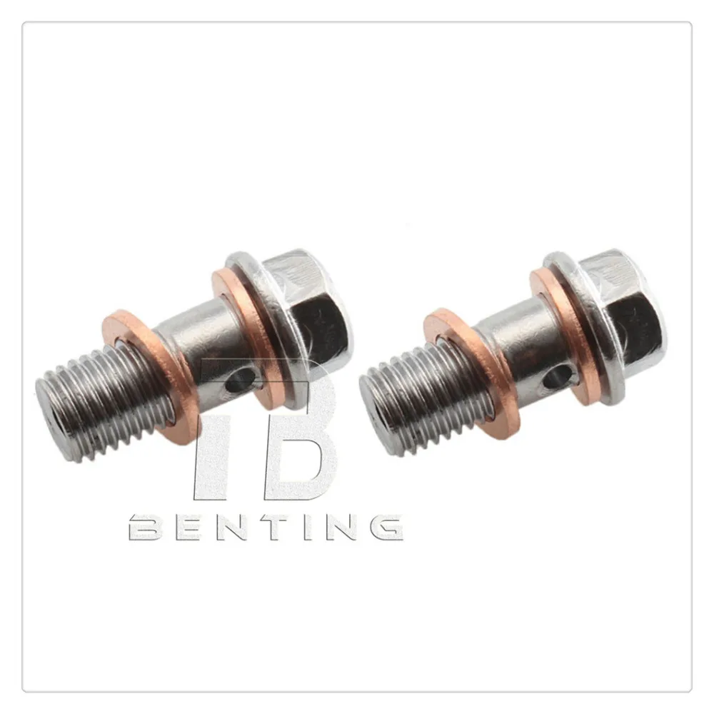 M10x1.0 Banjo Bolt медные + давильные шайбы тормозные главные цилиндры Calip для Piaggio Triumph