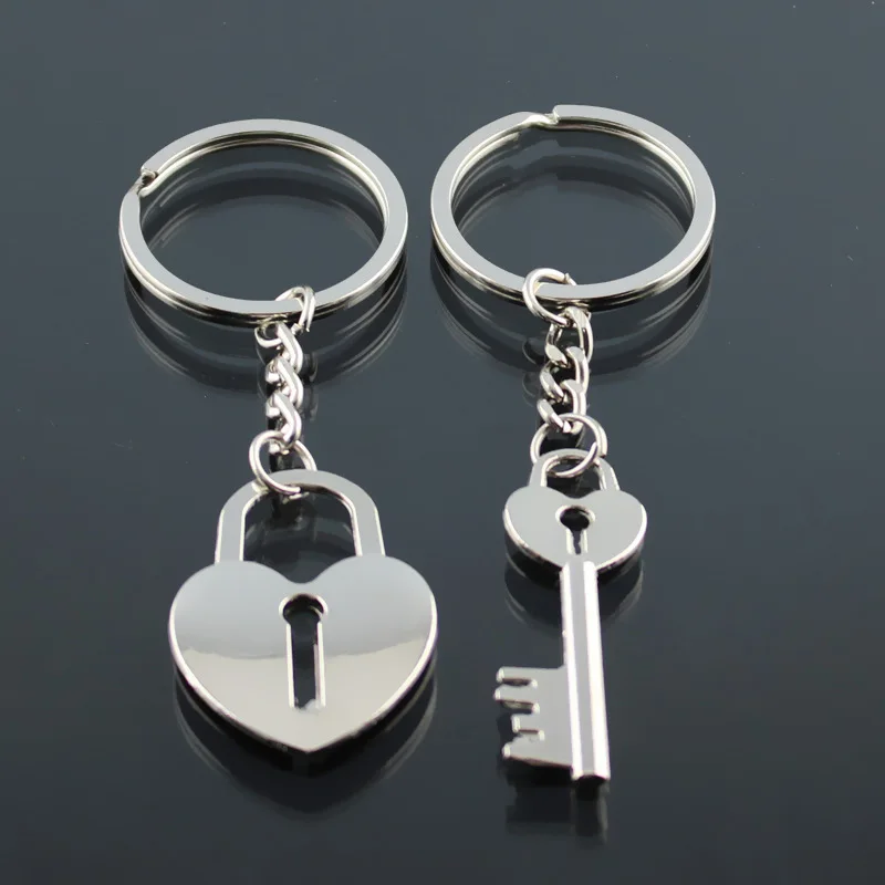 Брелок с замком брелок милым сердцем для влюбленных подарок пар романтический