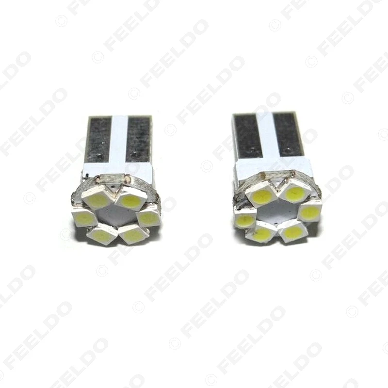 4 шт. Power Car Auto T10 W5W 194 168 1206 6 SMD клиновидные светодиодные лампочки DC12V белый # FD 3694|car