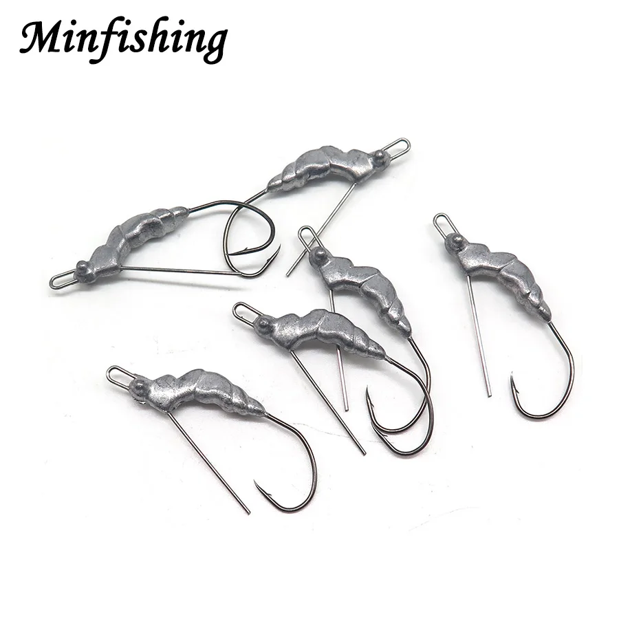 Minfishing 5 шт кривошипный Jig Head 3g свинцовый крючок для рыбалки на голову с высоким
