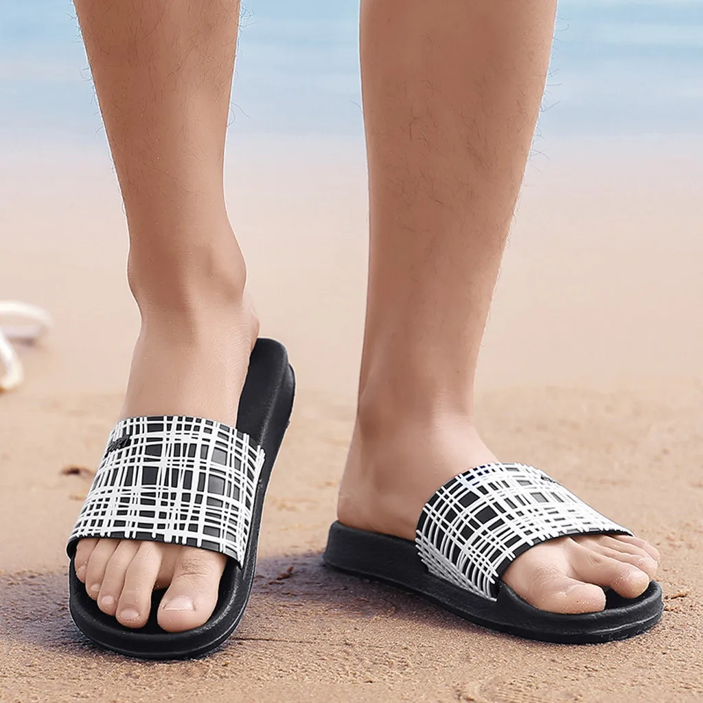 

SAGACE Ladies Slipper Flat with Shoes Slippers Fashion Men's Summer Flat Slip Indoor And Outdoor Slippers Casual Beach Shoes