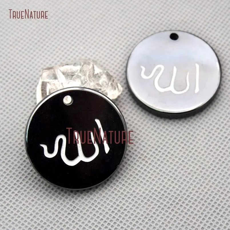 10 шт. кулон в виде Круга Allah из гематита 34 мм PM14911 | Украшения и аксессуары