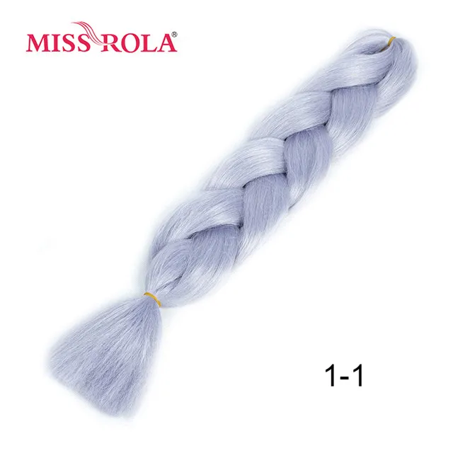 Miss Rola, 100 г, ультра большой Плетеный вязаный крючком, волосы для наращивания, 1 шт., 89 цветов, Ombre, синтетические, на крючках, косички, цвет волос - Цвет: #35