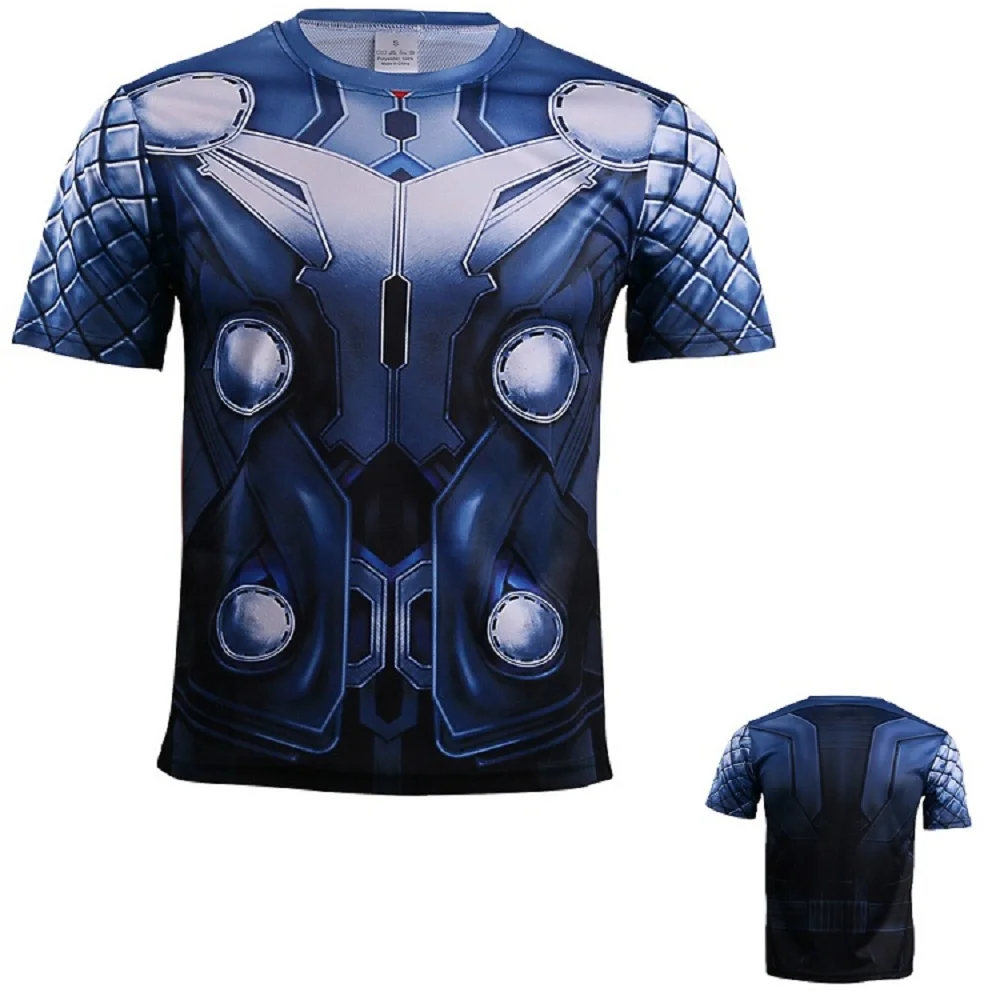 2017 фильм ТОР 3 Ragnarok Chris Heimsworth футболка с короткими рукавами Супермен полиэстер