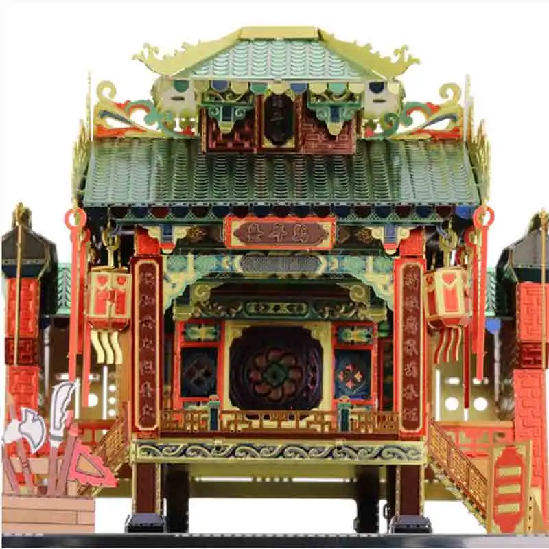 Металлический 3D пазл MU Chinatown модель здания пьяный дом/головоломки Wanniantai для
