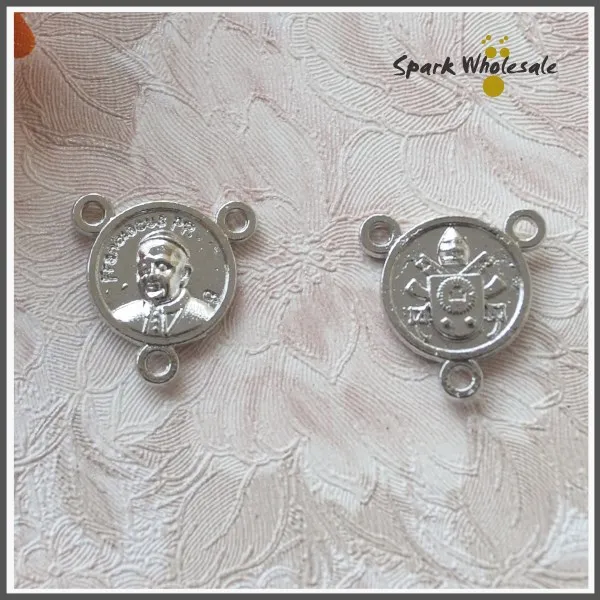 100 шт./лот оптовая продажа центральный орнамент папы Фрэнсиса из металлического