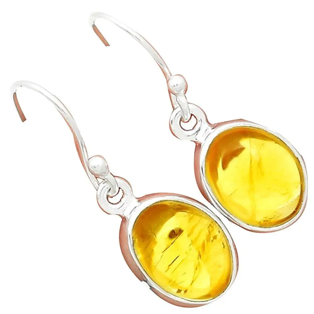 Lovegem оригинальные цитрин серьги из стерлингового серебра 925 пробы 27 мм AE1448|earrings