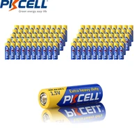 100pcs pkcell1 5v aa supper heavy duty zinc carbon r6p um3 aa battery for mp3 camera flash shavers electric toys