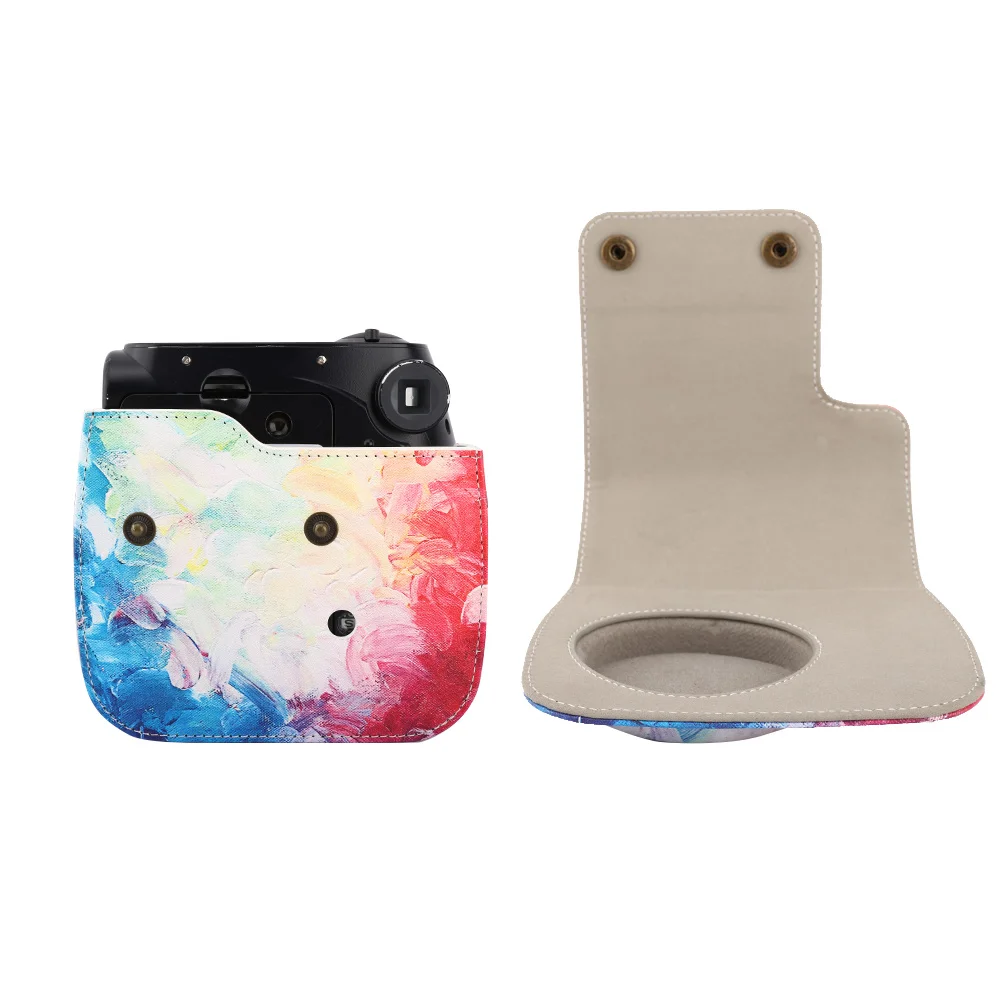 Моко искусственная кожа плечевой ремень Камера мешок подходит для Polaroid PIC-300/Fujifilm