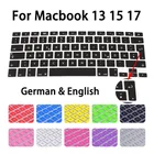Европейский протектор клавиатуры с немецкими буквами для Macbook Air Pro Retina 13 