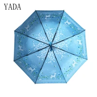 yada high quality brand deer umbrella rain women sunny and rainy automatic umbrella for womens windproof folding umbrellas ys231