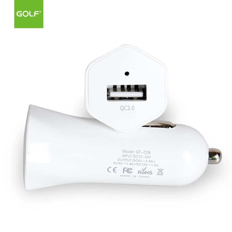 Быстрая зарядка GOLF автомобильное зарядное устройство USB для iPhone X iPad Samsung Huawei Xiaomi