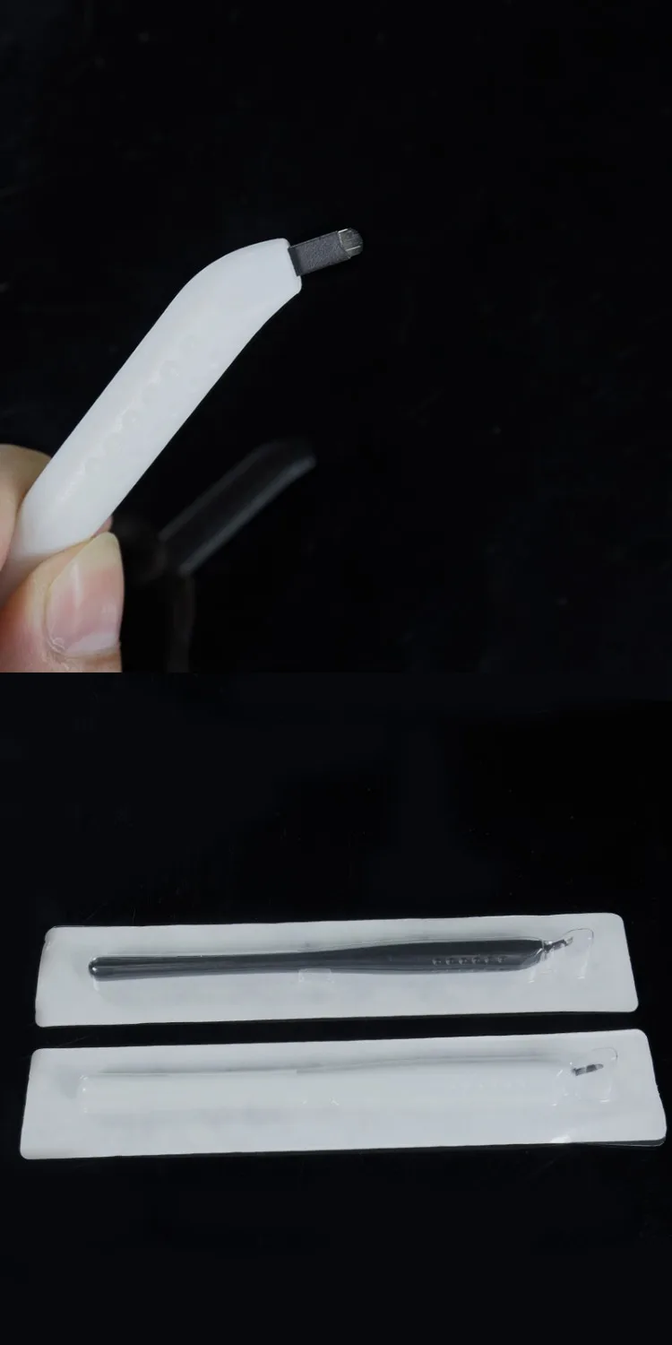 10 шт. Dissposable microblading ручка 18U/14pin EO газ стерилизованный 3D микро лезвия инструменты Перманентный макияж машина бровей татуировки