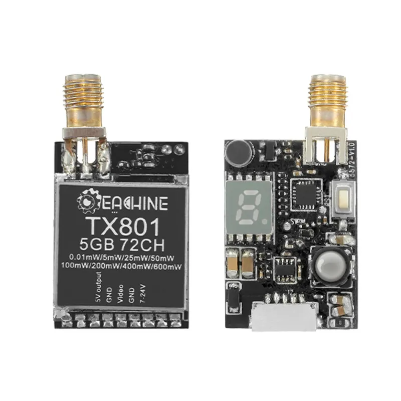 Eachine TX801 5 8G 72CH 0 01 mW 5mW 25mW 50mW 100mW 200mW 400mW 600mW Switched AV VTX FPV передатчик | Игрушки и хобби
