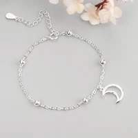 daisies pure 925 sterling silver bracelet female fashion jewelry hollow moon bead temperament women statement braceletbangle