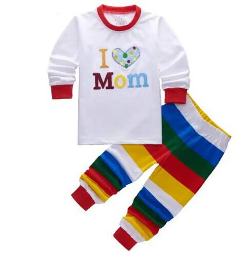 Розничная продажа Рождественский пижамный комплект для маленьких девочек и