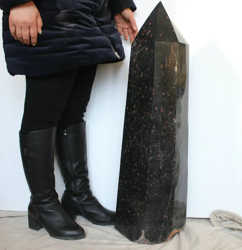 Натуральный черный турмалин и красный гранат кварцевый кристалл фотоэлемент из