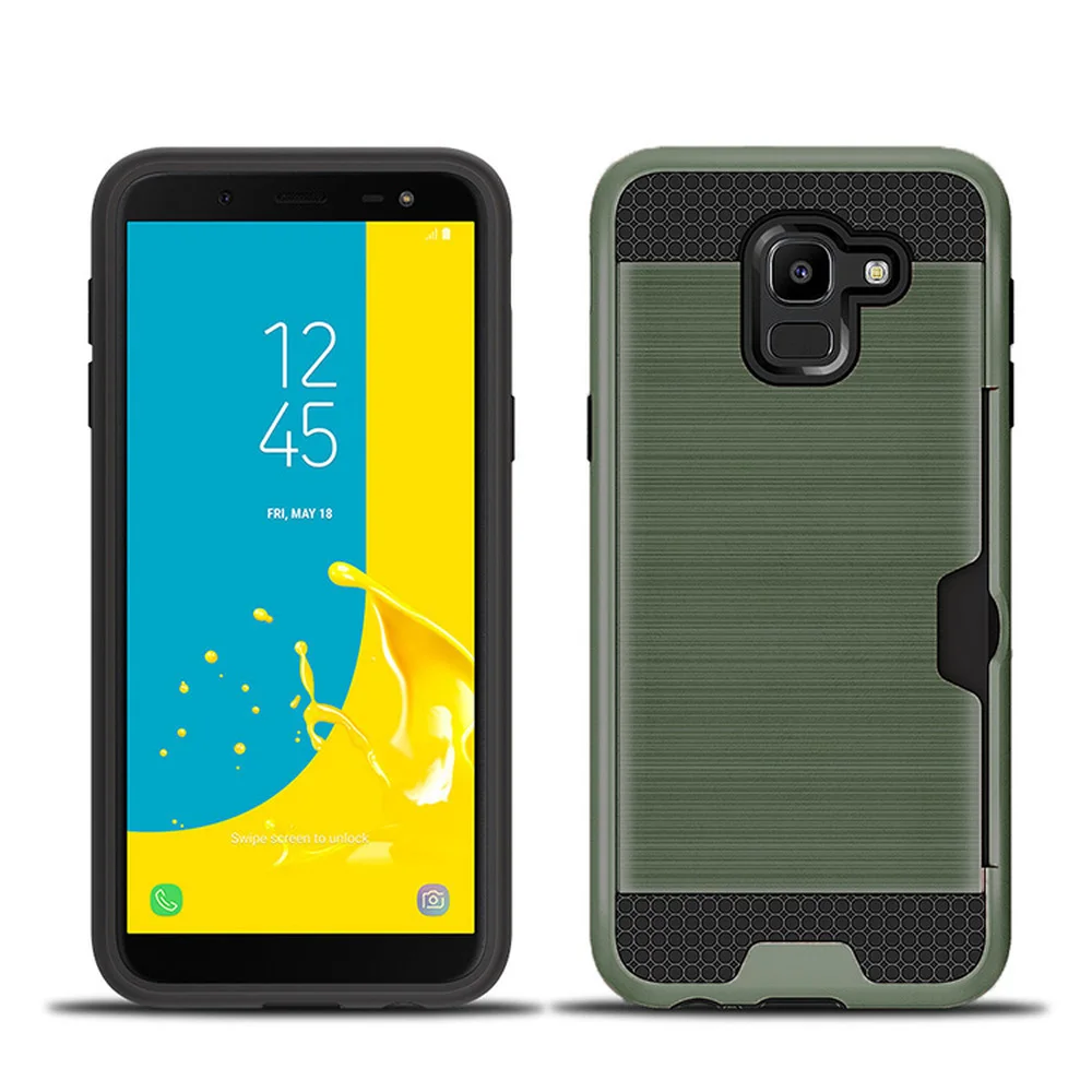 Полузавернутый чехол для задней карты Samsung Galaxy A3 A5 A7 2017 S10 Lite S8 S9 A6 A8 Plus J3 J7 J4 J6 J8 J2 Pro