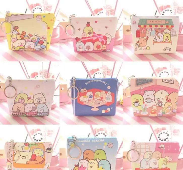 

1 Pc New Anime Sumikko Gurashi Corner Creature Wallets Coin Pack Student Wallet Coin Purse Cosplay Figure Toys gift