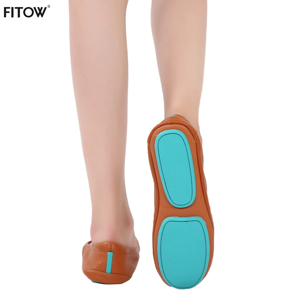 5 пар/лот дропшиппинг Новинка складные балетки женские кожаные на плоской