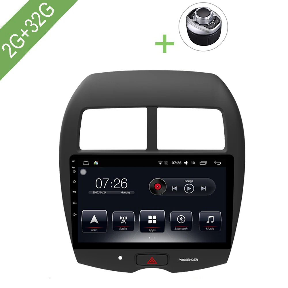 Car Multimedia player 1 Din Android 7.1 DVD For Mitsubishi ASX 2013-2018 10.1&quot 2G/32G touch screen Radio GPS | Автомобили и