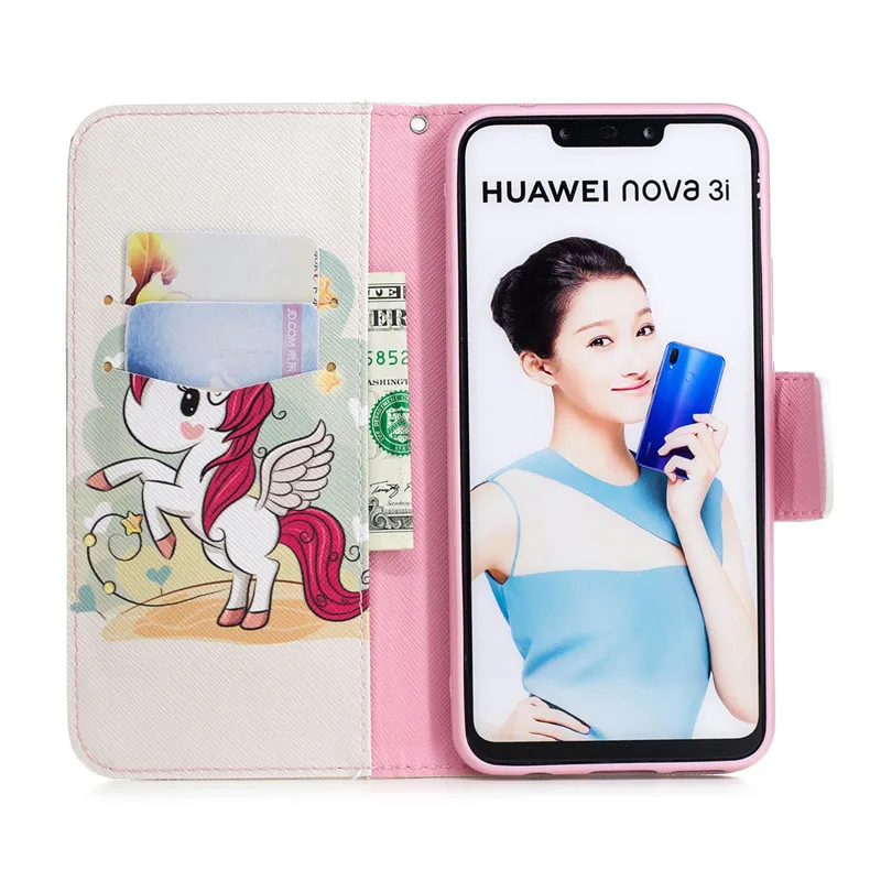 Кожаный чехол-кошелек для Huawei P Smart Plus Nova 3i чехол-книжка телефона P10 P20 Lite Pro P9 Mini Mate 10