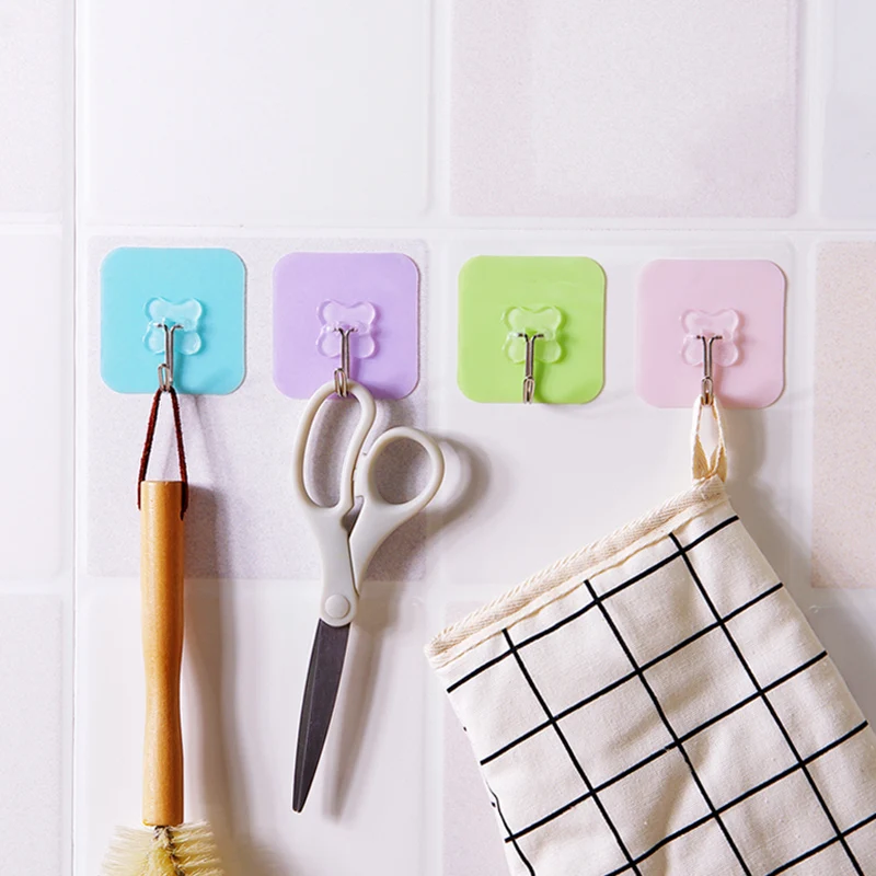 Полки для ванной комнаты кухонный Органайзер вешалка самоклеющиеся Крючки