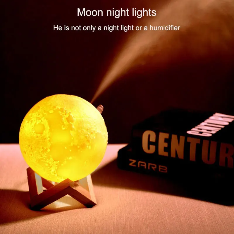2019 дропшиппинг 3D принт луна лампа Луна свет творческая личность увлажнитель