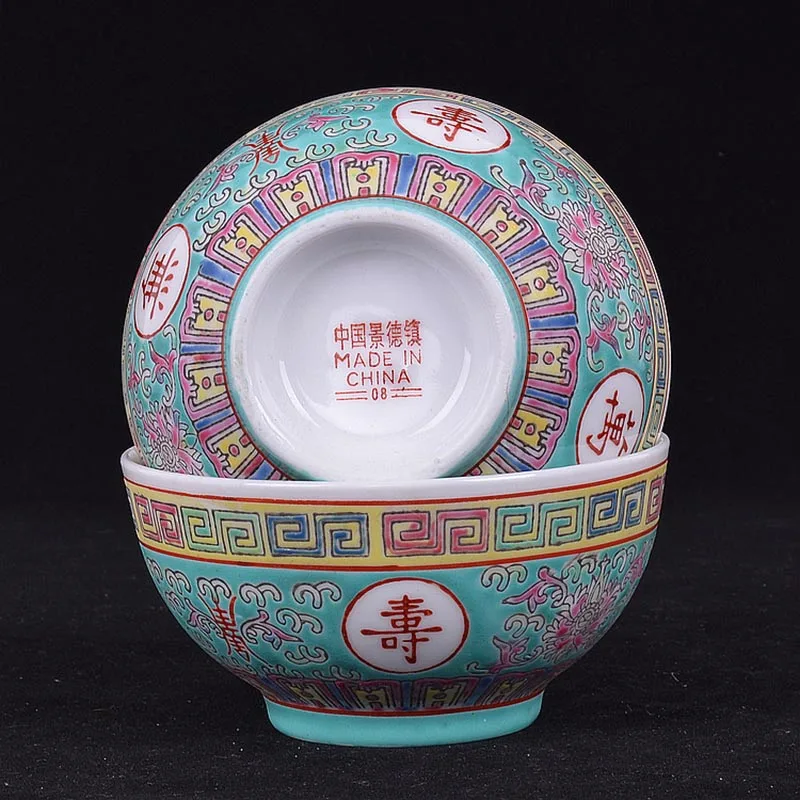 1 шт керамический фарфор Jingdezhen чаша ручной росписью Пастель столовая посуда дома