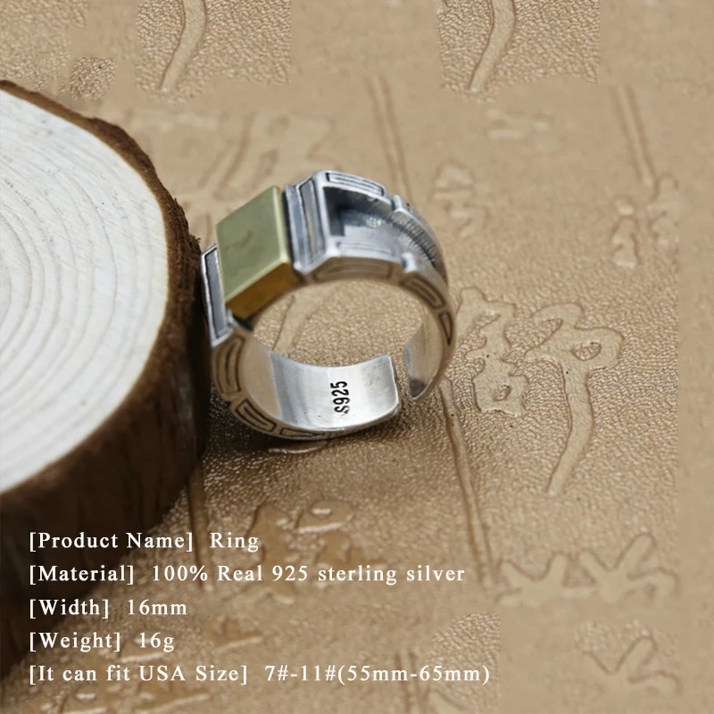 Открытое кольцо 100% реальное искусственное серебряное ювелирное изделие для