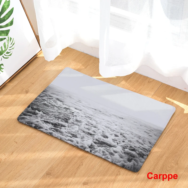 Приветственный напольный коврик для пляжа фланелевый прихожей 40x60 см кухонный