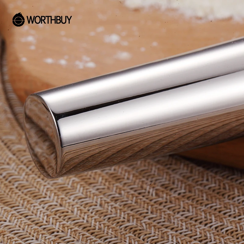 WORTHBUY 304 нержавеющая сталь Скалка Fondant Торт Инструменты для выпечки полые