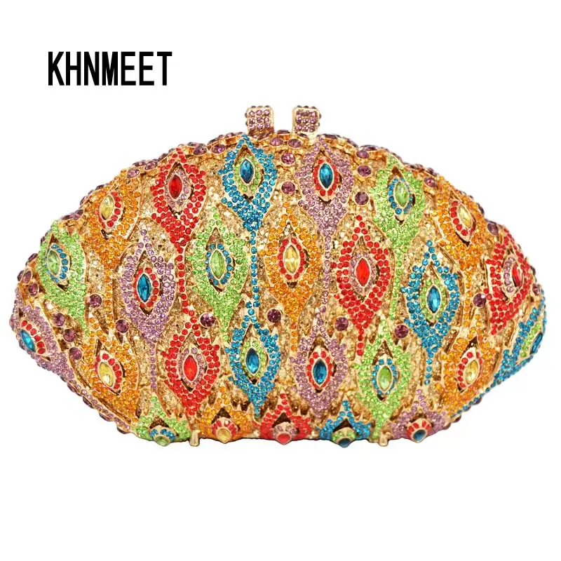 Сглаза узор с украшением в виде кристаллов сумка Роскошные Стразы для женщин