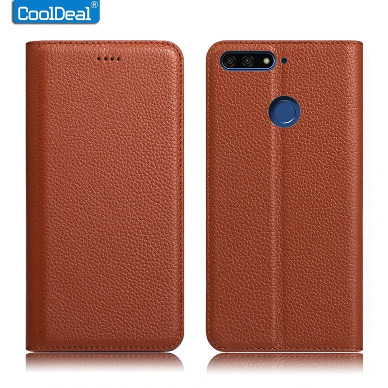 Vintage Litch Genuine Leather Case For Huawei Honor 7A Mobile Phone Retro Flip Cover Prime Pro | Мобильные телефоны и
