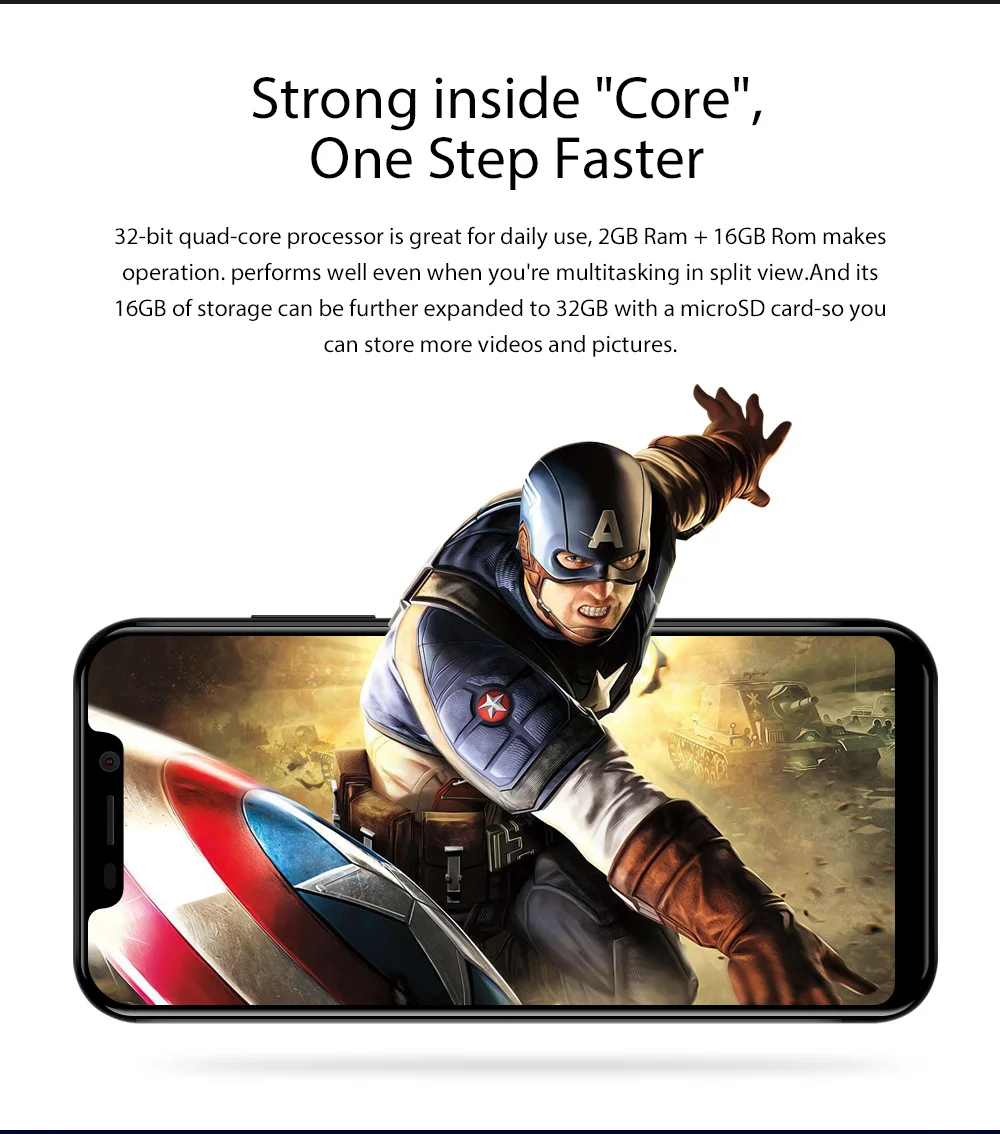 Blackview A30 5,5 дюймовый смартфон Android 8,1 MTK6580A четырехъядерный ОЗУ 2 Гб ПЗУ 16 Гб 8MP+ 5MP Face ID Dual SIM WCDMA 3g мобильные телефоны