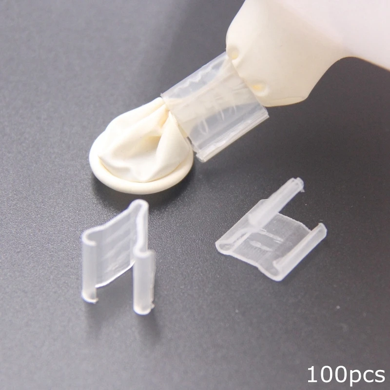 100pcs balloon clips 1 компл. Прекрасный панда баннер с надписью гирлянда животные мультфильм шары для душа ребенка сувениры День рождения украшения Дети DIY подарок - Цвет: 100pcs balloon clips