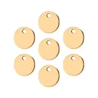 10 шт. из нержавеющей стали Металл плоские круглые пустые монеты шармы с тиснением подвески