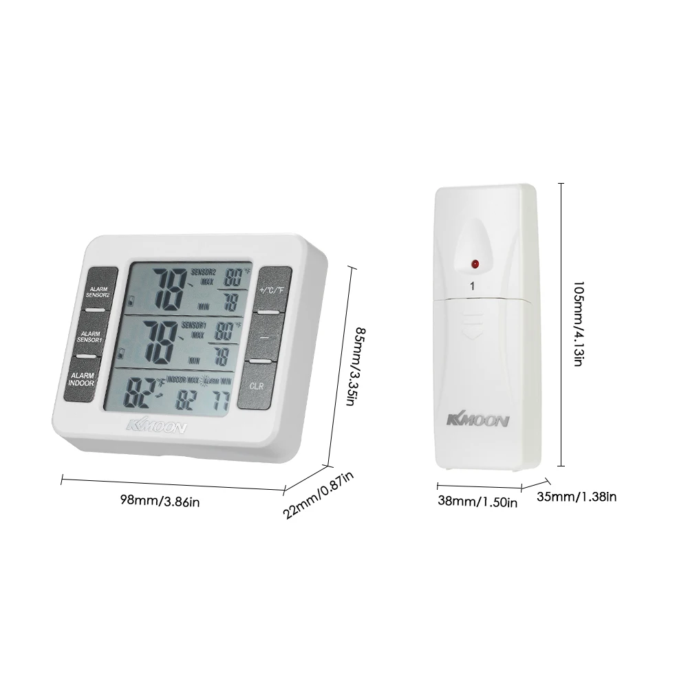 Mini Digital Thermometer Temperature Meter with Wireless Outdoor Transmitter 0C-50C Measurement C/F Max Min Value Display | Инструменты
