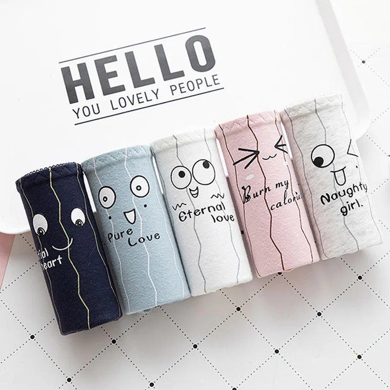 La MaxPa Women's 6piece panties print cotton underwear gril briefs lingerie underpants cartoon woman intimate female panty k193 |