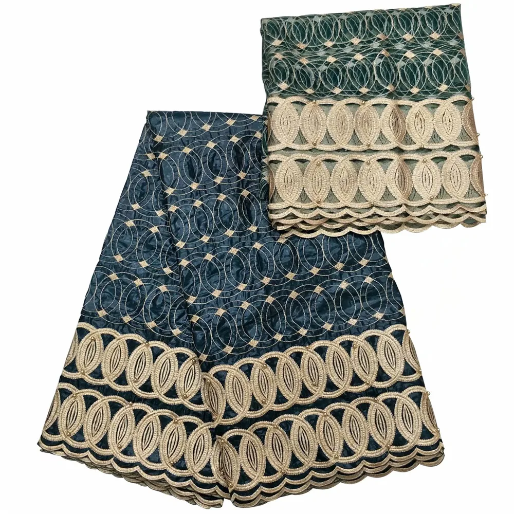 2018 Factory Bazin Riche Fabric Embroidered African Getzner For Men Or Women Cloth 5+2Yards JA28-2 | Дом и сад