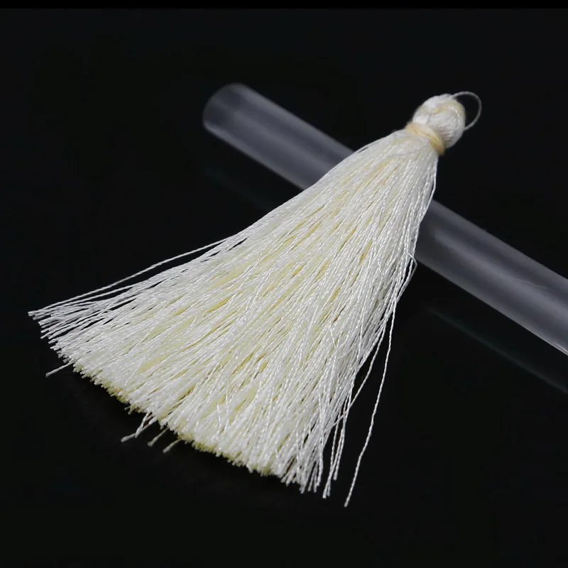 Long Silk TASSEL очарование серьги кулон подходит для Цепочки и ожерелья брелок сумка Костюмы Декор DIY Одежда Craft - Цвет: Beige
