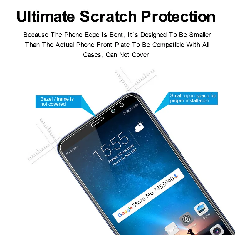 1 шт. протектор экрана стекло для huawei nova 2i закаленное анти защитная пленка