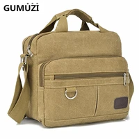casual mens shoulder bag fashion handbag canvas multi function totes vintage travel bags large capacity male messenger bag