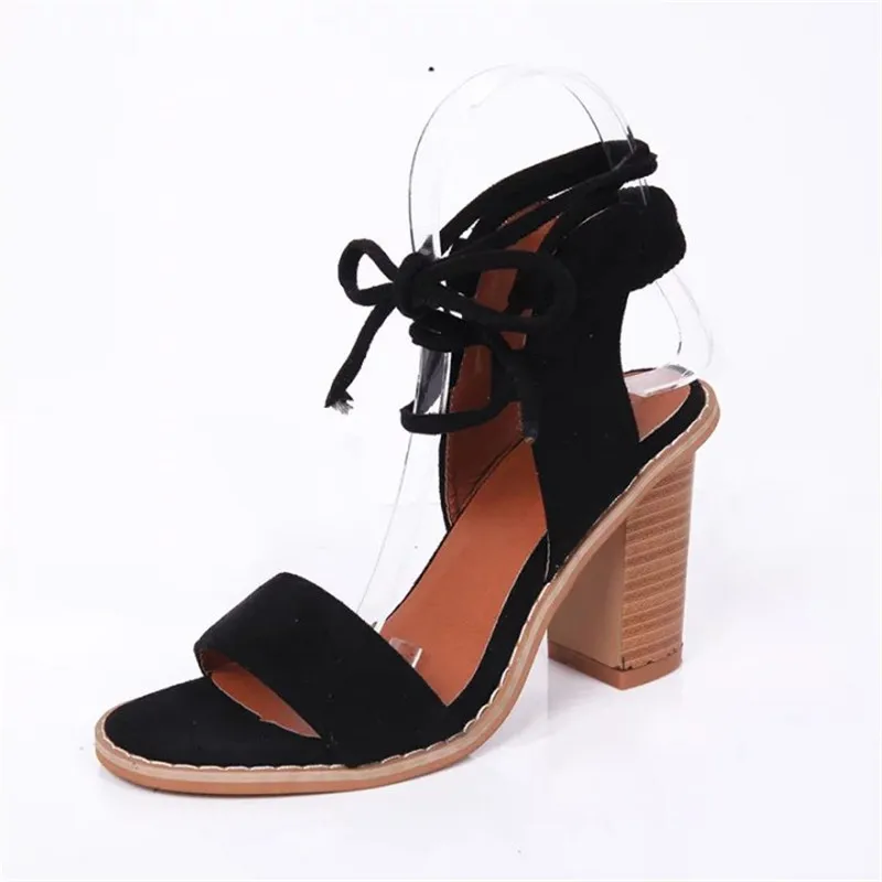 Сандалии-гладиаторы женские на высоком каблуке Босоножки с открытым носком