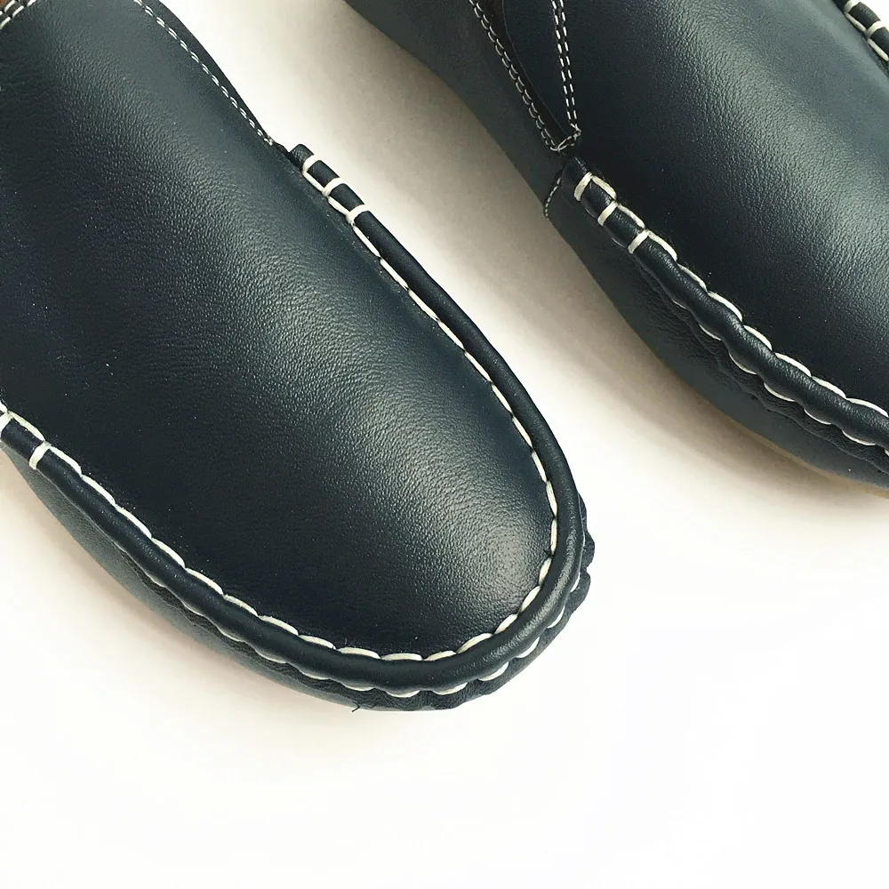 Кожаные туфли для мальчиков из натуральной кожи модные детские мокасины