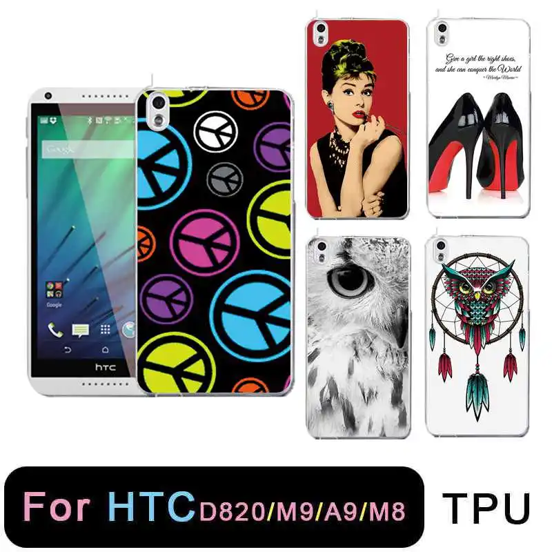 QMSWEI TPU Clear Phone Case For HTC M8 Soft Eagle High Heels Girls Silicone Protective Cover Free shipping D820 M9 A9 |
