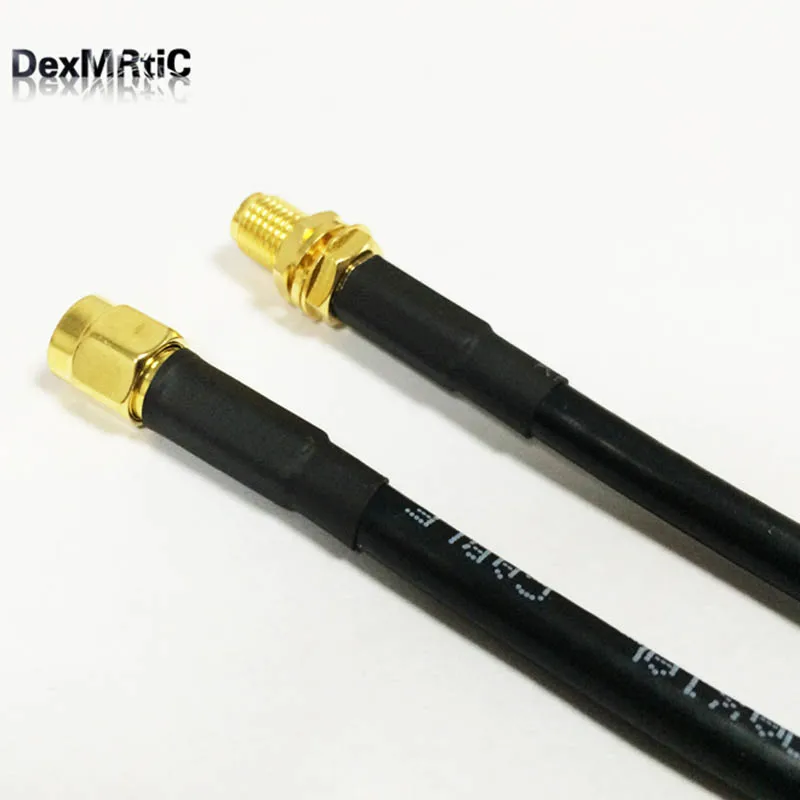 НОВЫЙ SMA штекер соединитель к гнездо Конвертор RG58 коаксиальный кабель 100 см 40