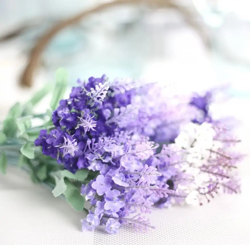 Искусственный искусственный стержень листа для свадебного букета украшение